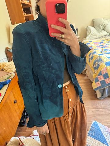 Marbled silk blazer