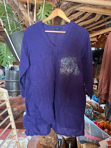 Blue linen tunic