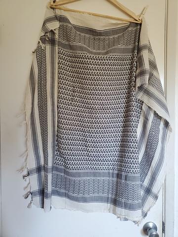Gray Keffiyah scarf fabric