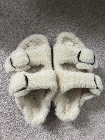 soft fuzzy sandals