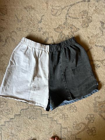 Upcycled denim shorts