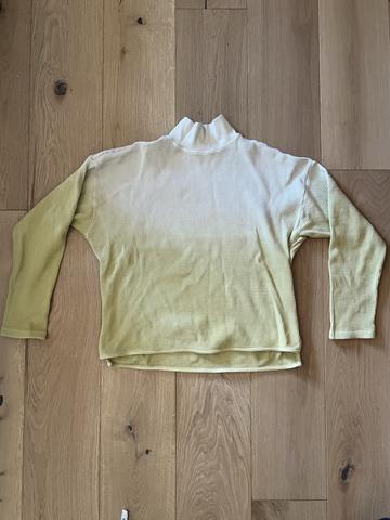 Organic Cotton Waffle Gradient Mockneck Sweater