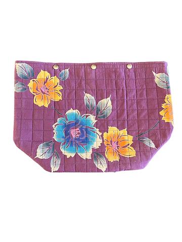 Handmade quilted pouch with Japanese fabric