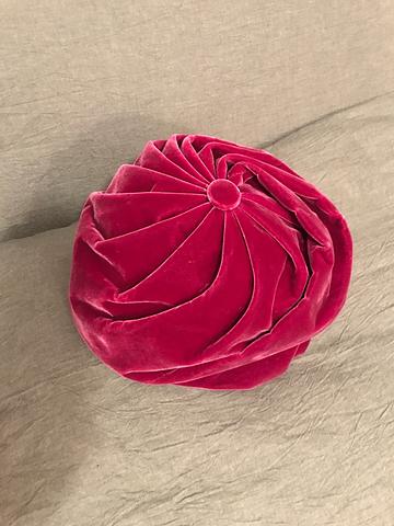 1960s Pink Velvet Hat