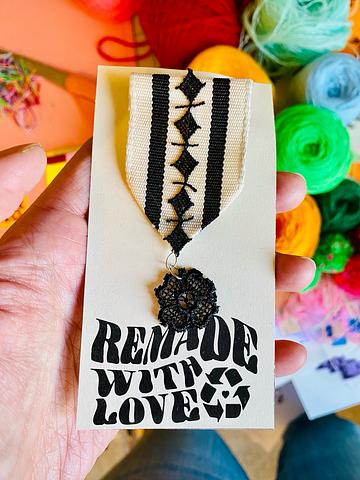 Military style lace medal