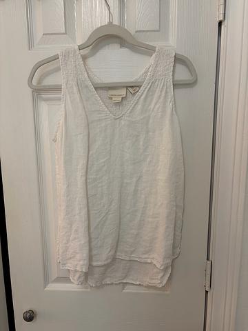 White Linen Top
