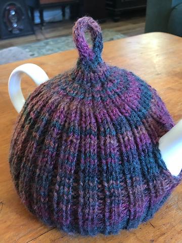Wool knit tea cosy