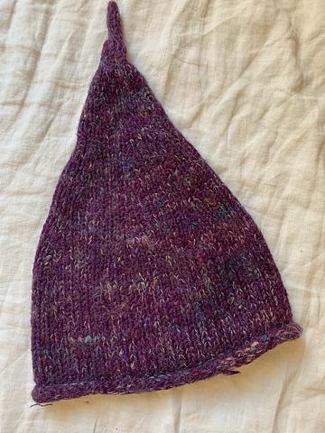 Purple pixie hat