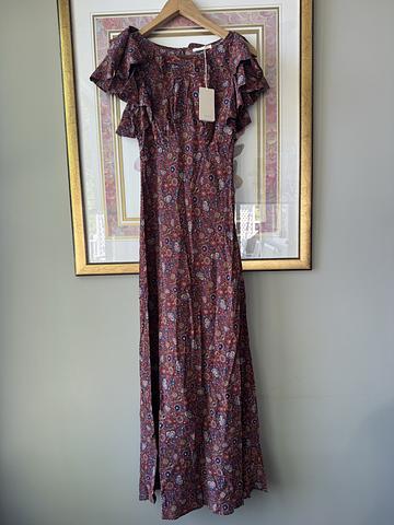 Beatriz Floral Silk Short-Sleeve Maxi Dress