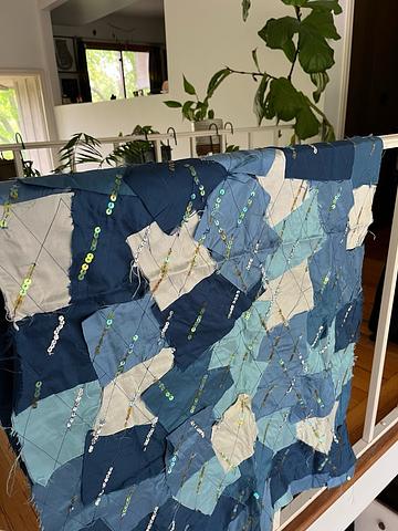 Pieced silk