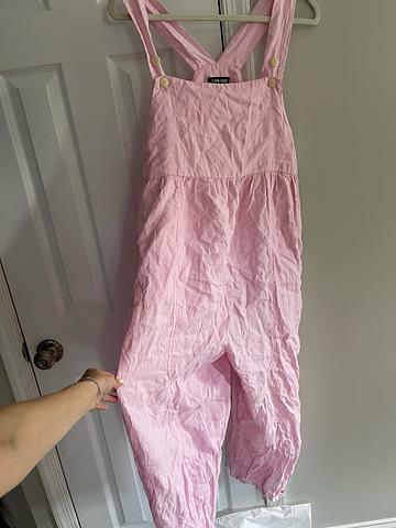 Baby pink overalls jumpsuit