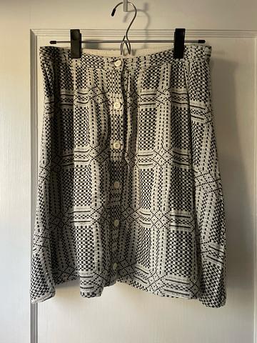 Pleated button down skirt (altered)