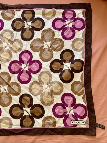 Silk scarf with Coach Pattern