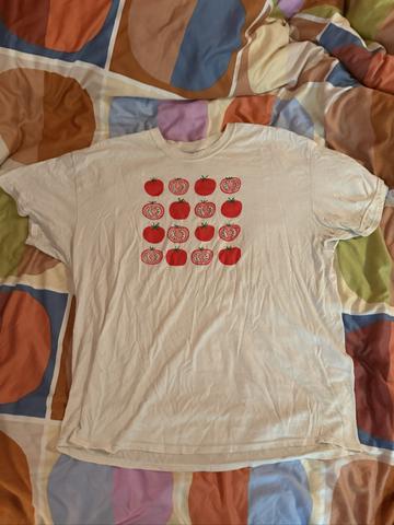 Screen-printed tomato t-shirt