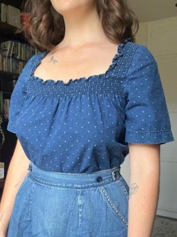 Denim blouse