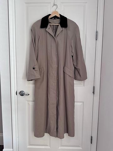 90s trench w/ velvet collar