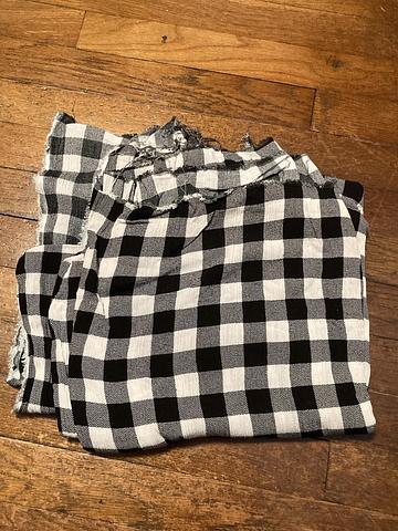 Crinkle lightweight check fabric