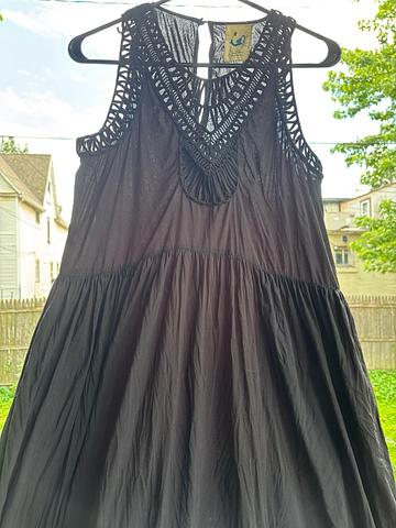 Black Rayon Maxi Dress