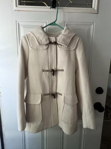 Wool blend toggle duffle coat
