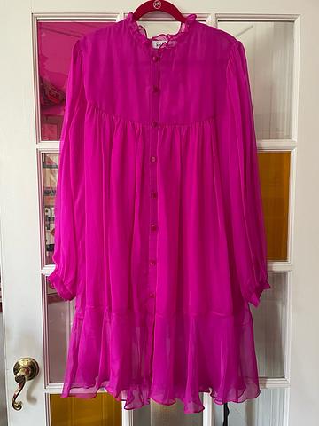 Hot Pink Silk Dress