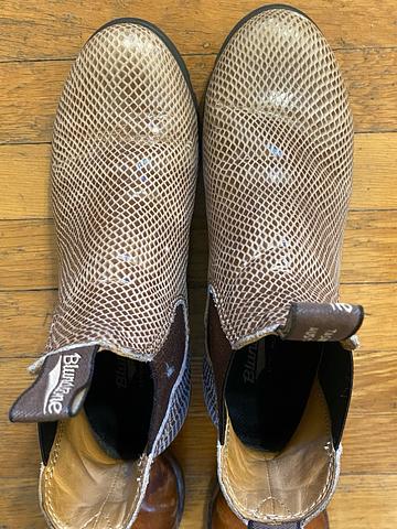 Taupe Snakeskin Blundstones