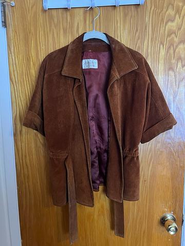 Leather Suede Cropped Jacket