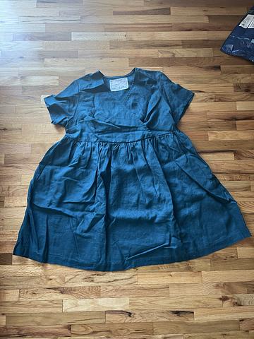 Midi Nerja wrap-front linen dress