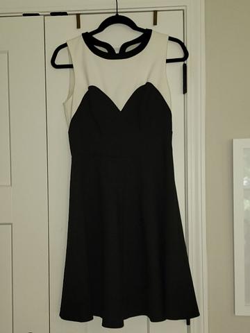 black and white dress