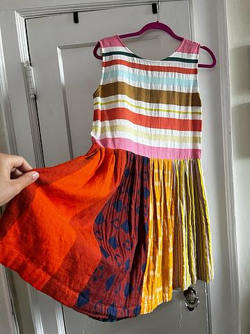 Pieced Daisy dress in cake