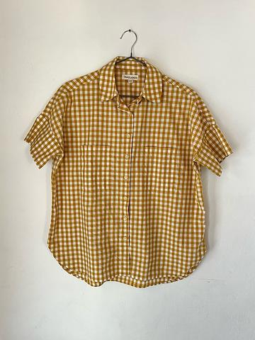 Gingham boxy button down