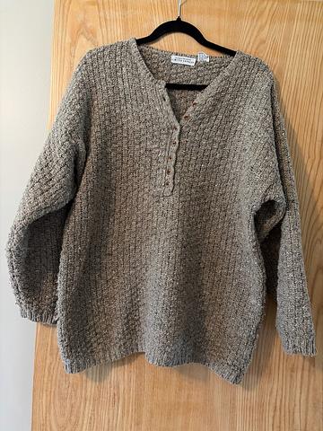 Wool blend Henley jumper