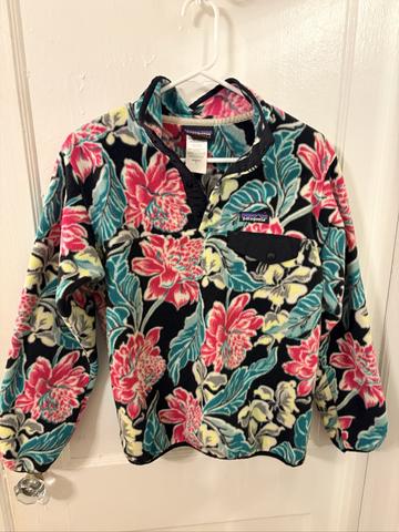 Floral synchilla fleece
