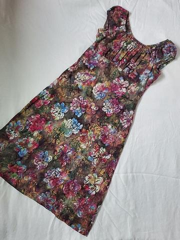Batik milkmaid dress