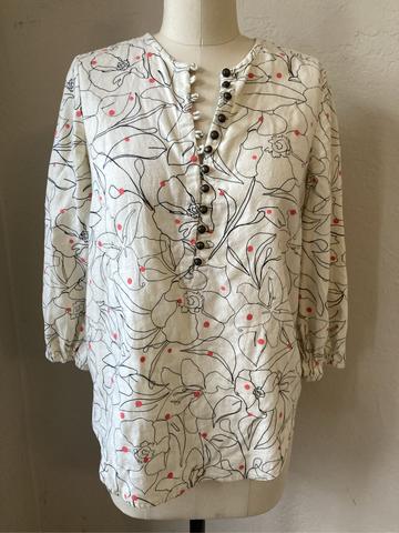 Flannel Floral Blouse