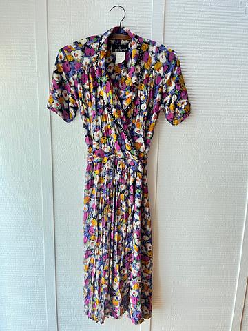 Floral faux wrap dress