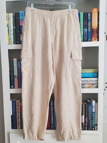 Linen Blend Cargo Pants