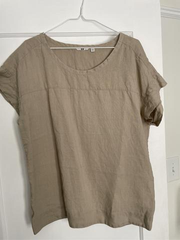 Beige linen shirt