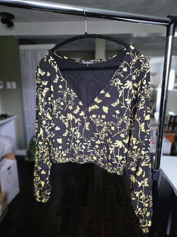 Thief & Bandit wrap style cropped top