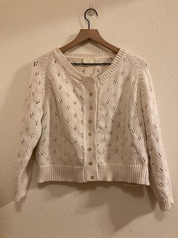 Mabel pointelle cotton cardigan
