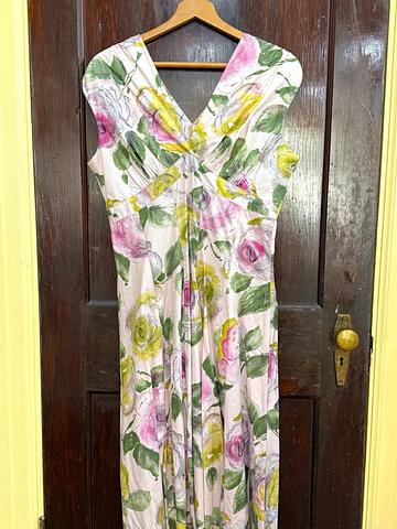 Midcentury Rose Party Dress