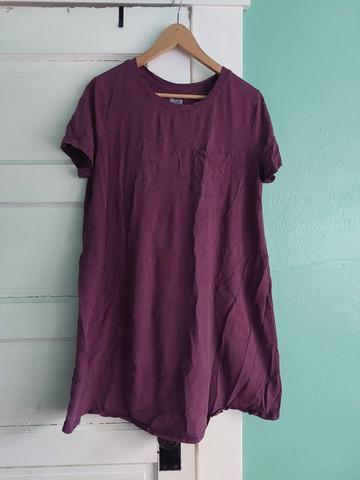 Purple t-shirt dress