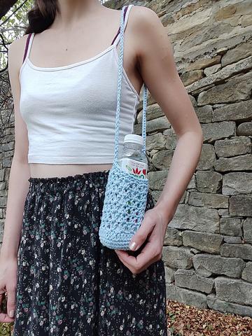 cotton water bottle bag