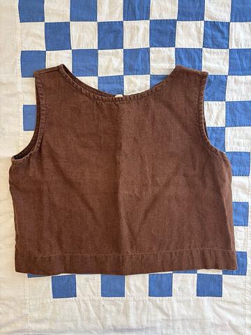 Crop tank linen