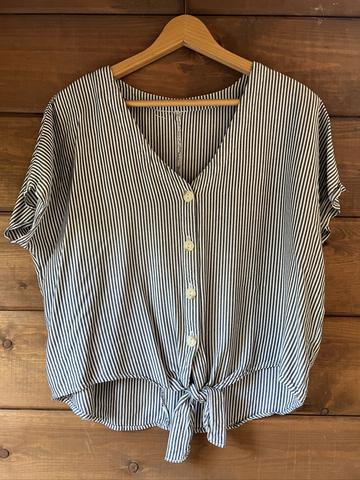 Striped dolman sleeve top