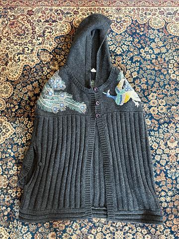 Wool Peacock Cape