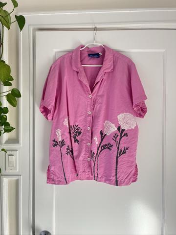 Poppy Paintstamp Pantry Button-Up Shirt