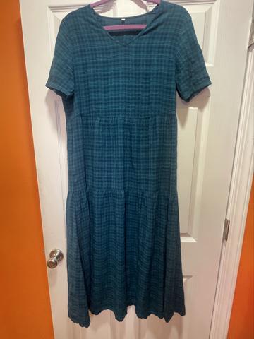 Teal Plaid Tent Dress
