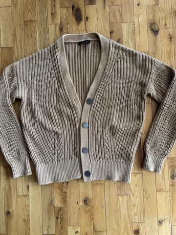 100% cotton chunky knit cardigan