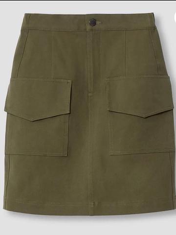Harper stretch cotton twill cargo skirt (Universal Standard M 18-20)