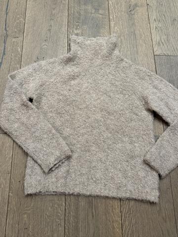 Boucle Funnel Neck Alpaca Sweater